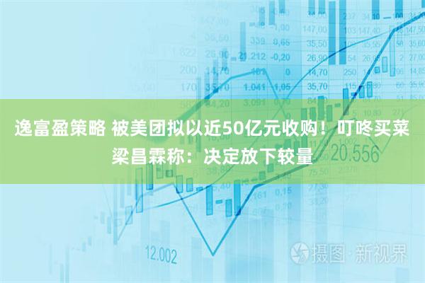 逸富盈策略 被美团拟以近50亿元收购！叮咚买菜梁昌霖称：决定放下较量