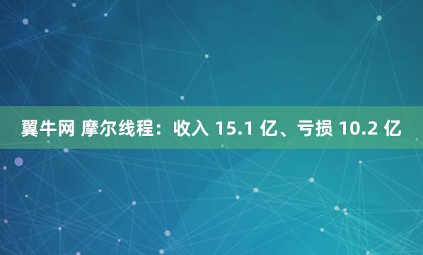 翼牛网 摩尔线程：收入 15.1 亿、亏损 10.2 亿